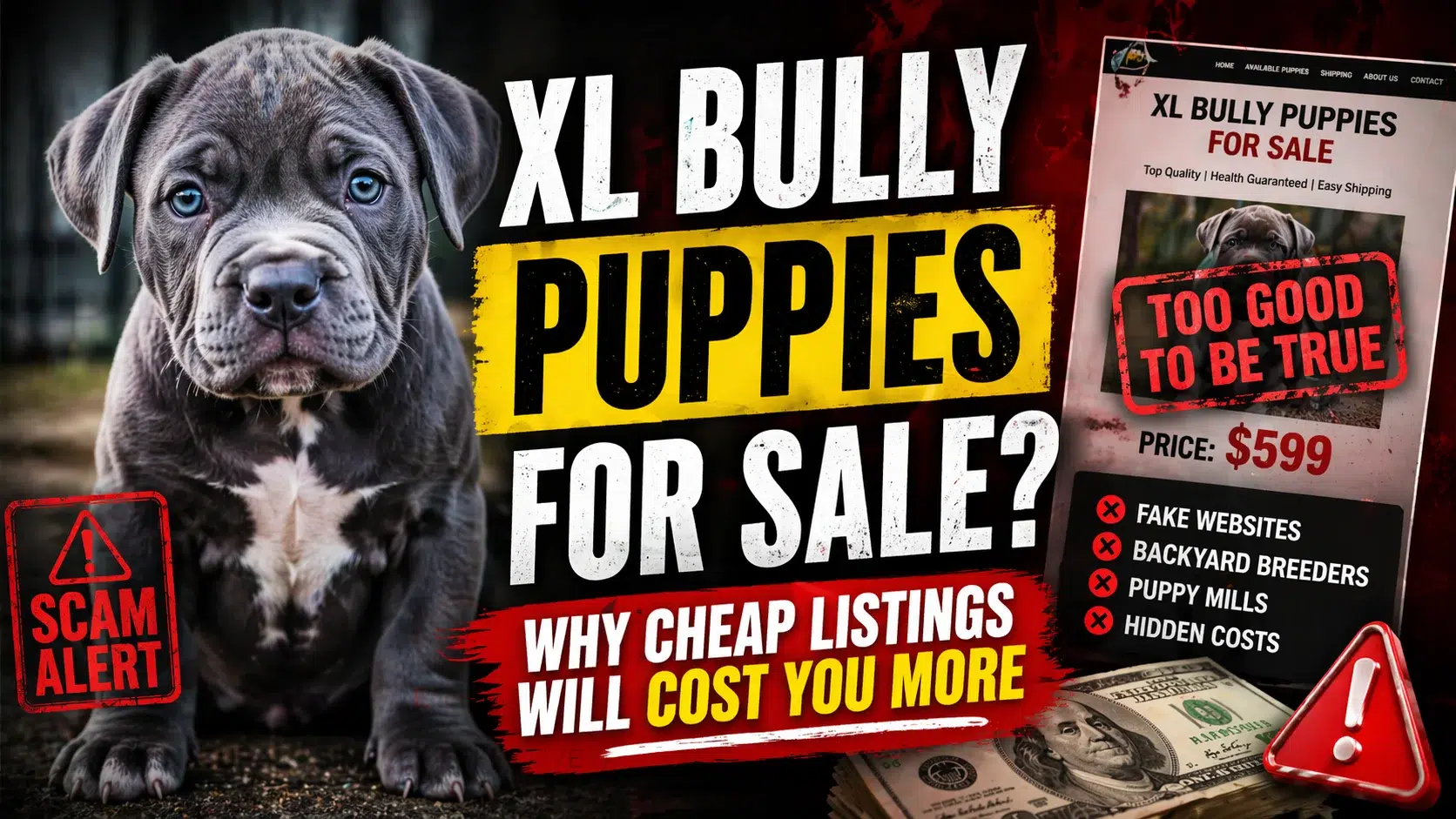 Featured image for “XL Bully Puppies for Sale: Why Cheap Listings Will Cost You More”